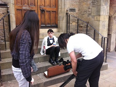 Setting up the shot